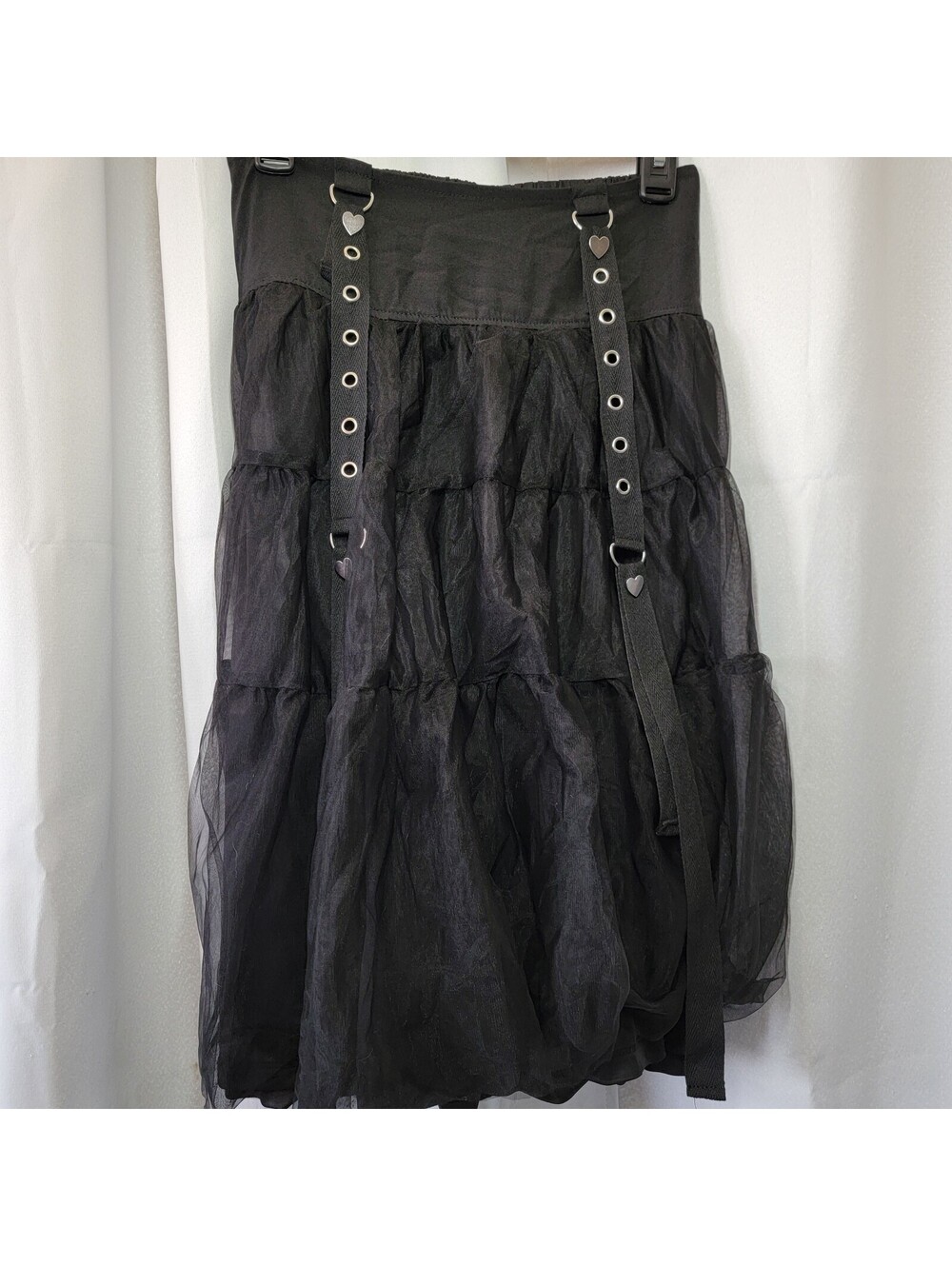 Social Collision, Hot Topic, Black Mesh Skirt Size Small